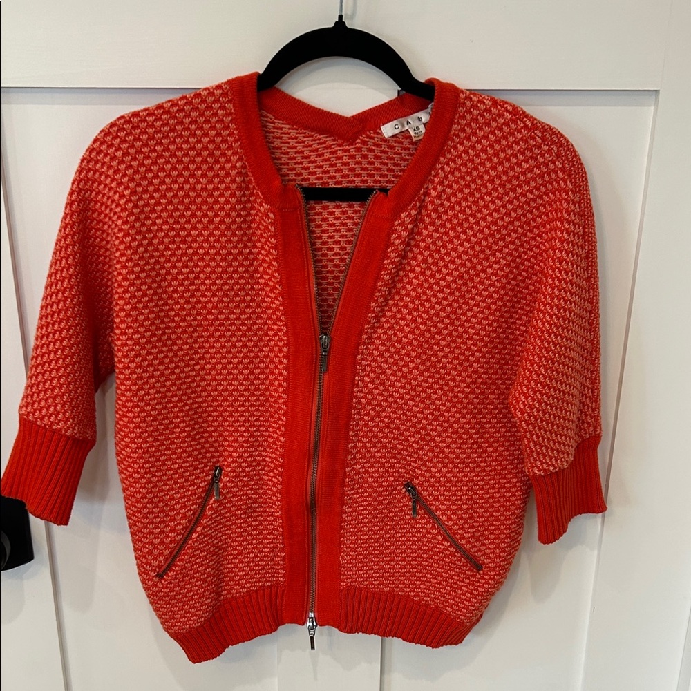 CAbi | 3/4 Sleeve Textured Knit Cardigan (XS)